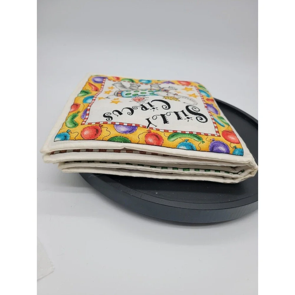 Silly Circus Cloth Handmade Fabric Book